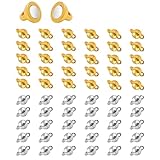 Zzcy 60 Piezas Cierre Magnético Redondo - Cierres Magnético de Cadena, Pulsera y Collar para Joyería Bricolaje, 8mm (Oro y Plata)