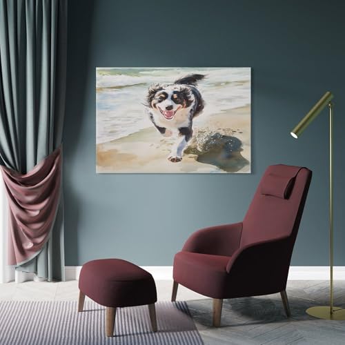 Décoration murale Berger Australien toile 50x75cm - 4