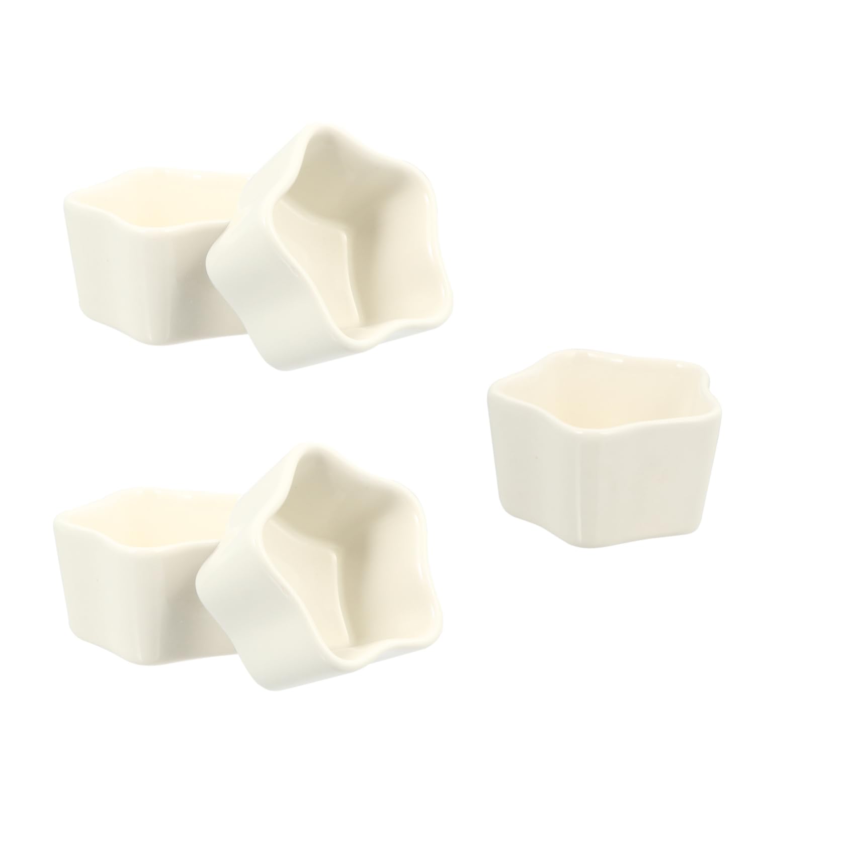 5piezas Molde Para Mousse De Cerámica Para Mousse y Pudín Molde De Pentagrama Para Postre Para Hornear y Postres
