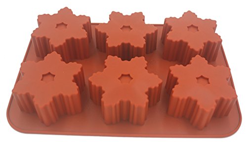 6 Cavity Snowflake Silicone Cake & Chocolate Mold Baking #TOP3