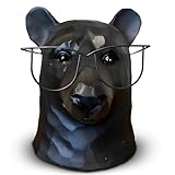 Hobby Lobby Resin & Metal Animal Sculpture, Distressed Faux Taxidermy, Office, Western Themed, Man Cave, Desk & More (Bear/Glasses)