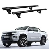 Roof Rack Cross Bars Fit for VW Amarok 2022-2024 Anti Theft Aluminum Crossbars Cargo Luggage Carrier 2PCS Black Without Roof Rail