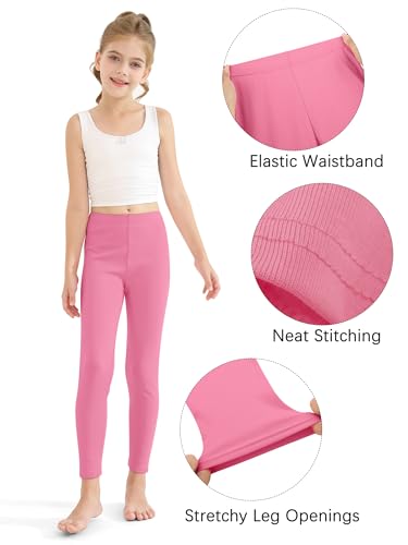 Resinta 8 Pack Girls Cotton Leggings Assorted Pull on Warm Stretchy Soft Leggings Tights Full Length Pants for Kids Multipack3