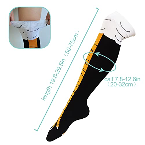 Image of WHOTAY Crazy Funny Chicken Leg Socks for Women Men Novelty Chicken Feet Socks White Elephant Gifts for Adults Gag Gifts