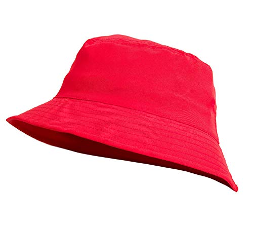 MFAZ Morefaz Ltd Kinder Eimer Hut Jugendliche Hüte Sommer Junge Mädchen Fischer Bucket Sun Beach Cap Kleinkinder (Rot, Jugendliche Größe 56 cm) MFAZ Morefaz Ltd Kinder Eimer Hut Jugendliche Hüte Sommer Junge Mädchen Fischer Bucket Sun Beach Cap Kleinkinder (Rot, Jugendliche Größe 56 cm)