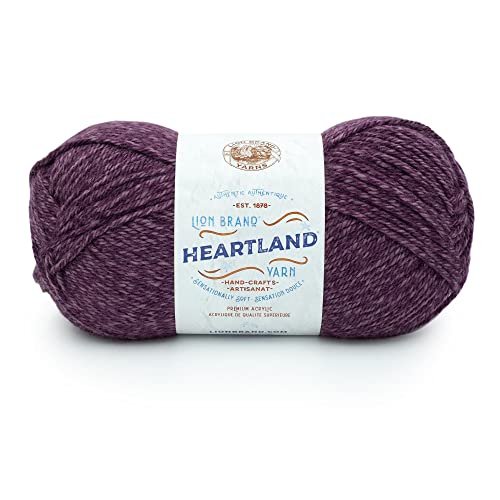 Image of Lion Brand Yarn Heartland Yarn, Worsted-Weight Yarn for Knitting, Crocheting, and Crafting, 1 Pack, New River Gorge