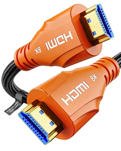 Image of Cratree 8K HDMI Cable 13FT - HDMI Cord 48Gbps,High Speed HDMI Cable Gaming,Supports 8K 60Hz,4K 120Hz,HDR /eARC /HDCP 2.2&2.3,Compatiblefor Monitor,Projector,HDTV and DVD Player
