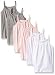 Burt's Bees Girls' Set of 6 Organic Solid Camisoles