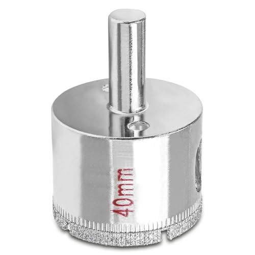 Image of Luomorgo 40mm /1 9 /16 Inch Diamond Hole Saw | Diamond Drill Bits, 1.1 Inch Cutting Depth, For Glass Ceramic Marble, For Porcelain Tile Granite, For Quartz Gemstone