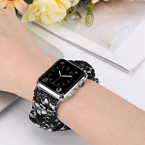 Image of Greatfine Scrunchie Band Compatible with Apple Watch Bands 38mm 40mm 41mm 42mm 44mm 45mm 46mm 49mm Women, Elastic Scrunchie Watch Strap for iWatch Watch Series 11 10 9 8 7 6 5 4 3 2 1 SE 3 2 Ultra 3 2