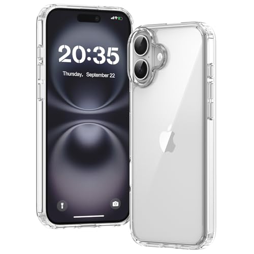 Voyahülle Hülle für iPhone 16 Hülle Anti-Vergilbung Transparent Handyhülle Stoßfest Schutzhülle Premium Kratzfeste Case für iPhone 16 -Durchsichtig