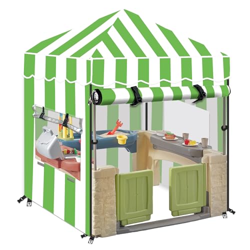 Kids Outdoor Playhouse Cover, Outdoor Playset Cover (Green)