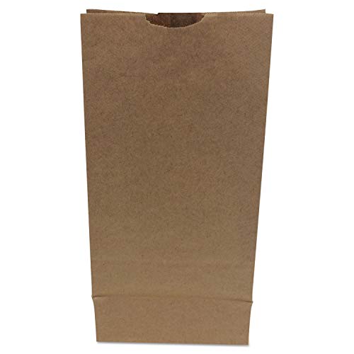 General #10 Paper Grocery Bag, 50Lb Kraft, Heavy-Duty 6 5/16 X4 3/16 X13 3/8, 500 Bags