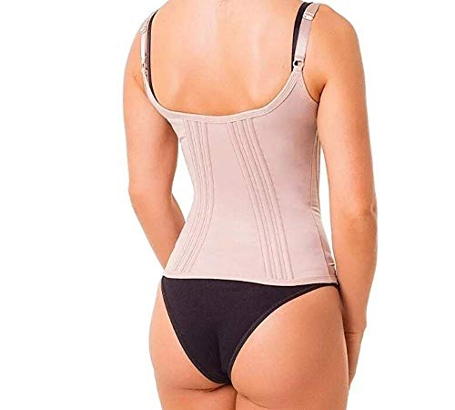 Cinta Modeladora 8 Barbatanas Colete Com Alça Para Postura (Bege, G)