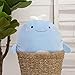 CASAGOOD Soft Flat Whale Plush Hugging Pillow Cute Blue Whale Stuffed Animal Plushies Toys Kids Anime Cushion for Birthday, Valentine's Day, Christmas...16.5 Inch
