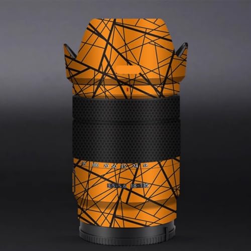 Film autocollant Sony E 18-135 mm F3.5-5.6 protection objectif pour photographe nomade orange