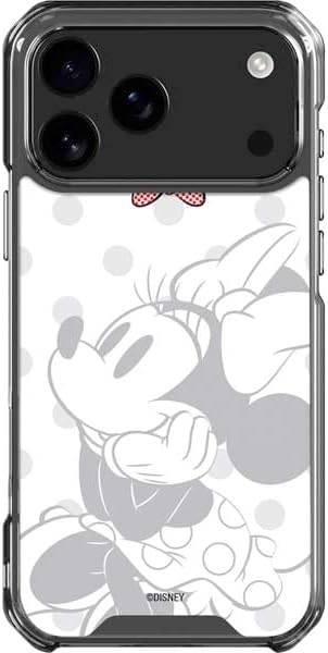 Skinit Clear Phone Case Compatible with iPhone 17 Pro Max - Officially Licensed Disney Minnie Mouse Red Color Pop Face Pattern Design
