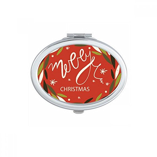 Miroir de poche portable multicolore pour maquillage rapide lors des fêtes de Noël