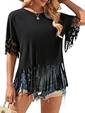 SOFIA'S CHOICE Fringe Tops for Women Summer Casual...