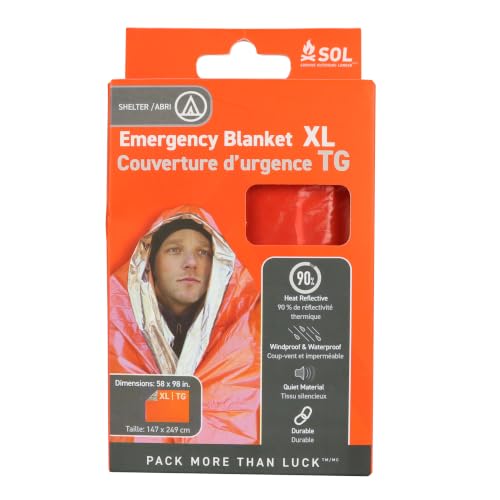 S.O.L. Survive Outdoors Longer Emergency Blanket/Shelter Kit, Multi (0140-1701)