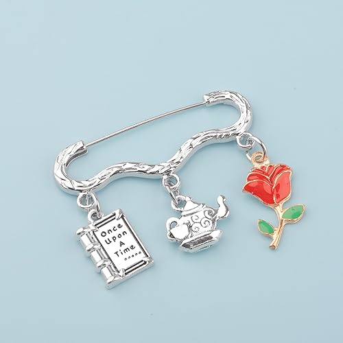 CENWA Beauty Beast Inspired Movies Pins Being Jewelry Belle Princess Jewelry4