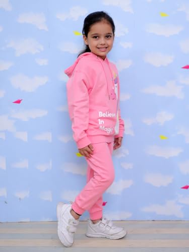 Image of The Mom Store Kids Sweatshirt With Joggers Set| Cotton With French Terry | Cute Prints | Warm | For Boys & Girls | Trendy Winter Sets For Kids | Hoodie And Sweatpant Set