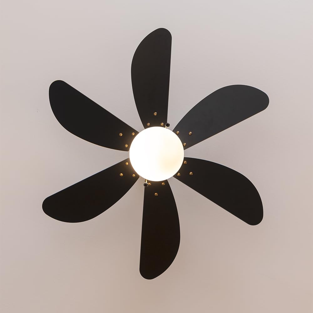 Cecotec - Ventilateur de Plafond avec Lumière EnergySilence Aero 3600 Vision Full Black - 50 W, Diamètre 91 cm, Ampoule non Incluse, 3 vitesses, 6 Pales, Mode Été/Hiver, Design Élégant