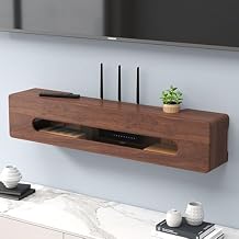 Wall Mounted WiFi Box Hider, WiFi Router Hidden Box Modem, Power Strip and Cable Management Hider Organizer for Home and OfficeBrown,60x13x20cm