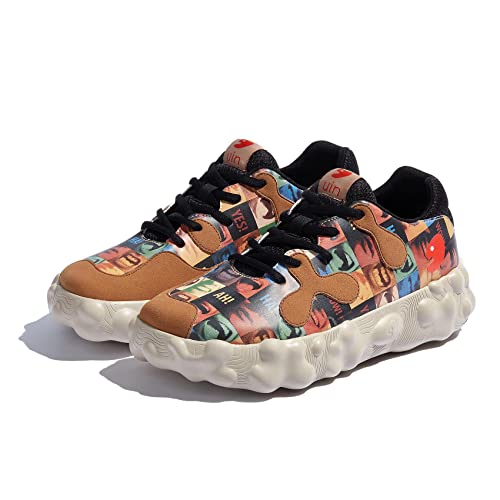 UIN Men's Walking Travel Shoes Slip On Casual Lightweight Wide Toe Chunky Fashion Sneaker FiguerasⅠ2