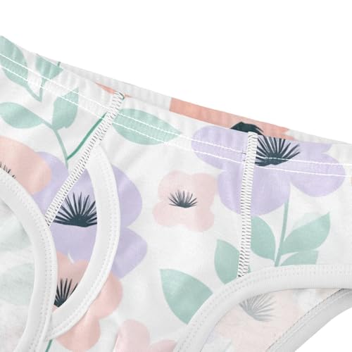 KLL Soft Pastel Flower Wall Floral Boys Toddler Pure Cotton Briefs Underwear Breathable Children Panties4
