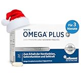 Omega 3 Kapseln hochdosiert - 1 Kapsel täglich liefert 800 mg Omega-3 (400 mg EPA & 300 mg DHA) - einzeln geschützt für Frische & Stabilität - Fischöl in Triglycerid-Form - 3 Monate