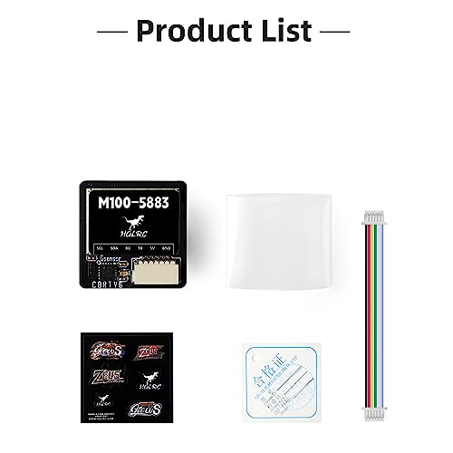 HGLRC M100-5883 Compass Module, Upgraded 10th Generation Chip Compatible with FPV Fixed-Wing UAV