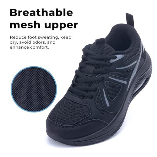 Image of QAUPPE Womens Walking Shoes with Arch Support Athletic Orthotic Sneakers for Women Foot Pain Relief