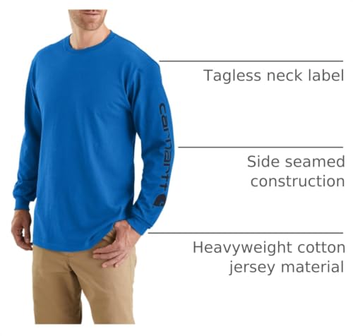 Image of Carhartt Men's Dearborn Loose Long-Sleeve Logo T-Shirt Closeout