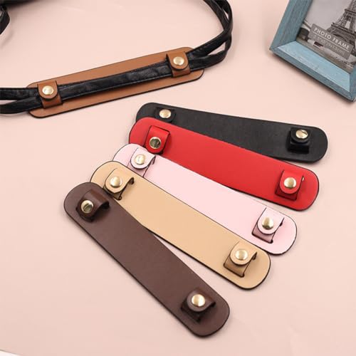 Image of Anti-Skid Bag Shoulder Strap Pad 2 Pcs Leather Shoulder Strap Handle Wrap Cover Comfortable for Tote Crossbody