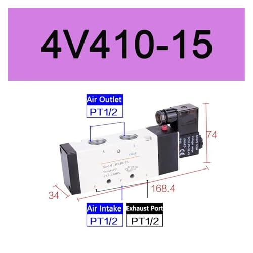 Électrovanne pneumatique de rechange 4V210-08 pour réparer un circuit de commande - 3