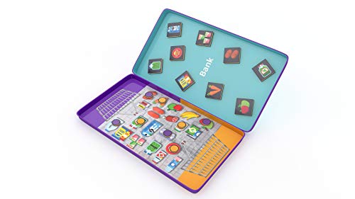 Image of The Purple Cow- Let's Go Shopping Game- Magnetic Travel Game. Great for Travel and on-The-go. Lotto Game for Boys and Girl Ages 3+. Learning Activity.