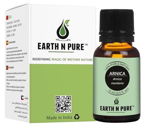 Image of Earth N Pure Arnica Montana Oil Cold Pressed, Natural and Therapeutic Grade for Hair 15 ml