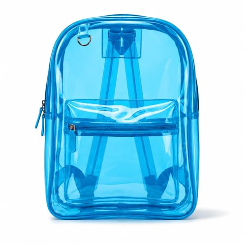 Image of Transparent PVC Backpack for Girls & Kids | Clear Waterproof School Bag | Stylish Jelly Backpack with Front Pocket | Lightweight Travel & Casual Bag