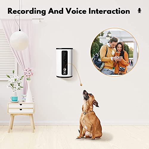 WOPET Smart Pet Camera:Dog Treat Dispenser, Full HD WiFi Pet Camera with Night Vision for Pet Viewing,Two Way Audio… - Image 5