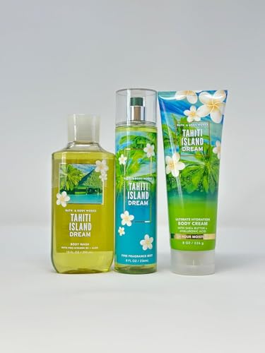 Generic Tahiti Island Dream Unisex Body Care Set: Mist, Gel, Body Cream - 3 Pack