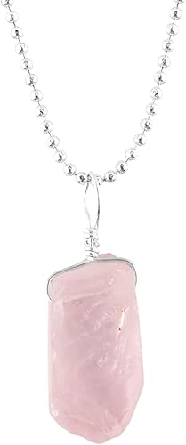 Miniatura 42 de Natural Gemstones Pendant Necklace, Rough Stones, Silver Plated, Chakra Healing Crystals, Handmade, Wedding, Birthday, Minimalist, Jewelry for Women