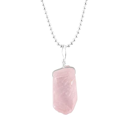 Miniatura 8 de ZEMBIENCE Natural Raw Pink Ruby Gemstone Pendant Necklace, Rough Stones, Chakra Healing Crystals, Silver Plated, July Birthstone, Handmade, Wedding,