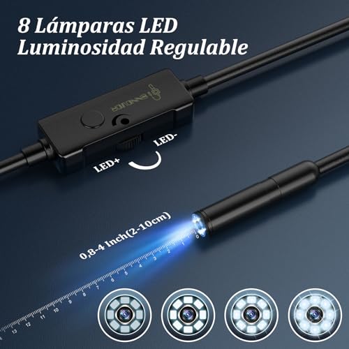 Endoscopio-Camara-de-Inspeccion-Ennovor-1920-HD-Camara-de-Serpiente-Rigida-Flexible-con-8-Luces-LED-No-Necesita-WiFi-Impermeable-IP67-Camara-Inspeccion-Tuberias-para-Tableta-Android-iOS-5-m
