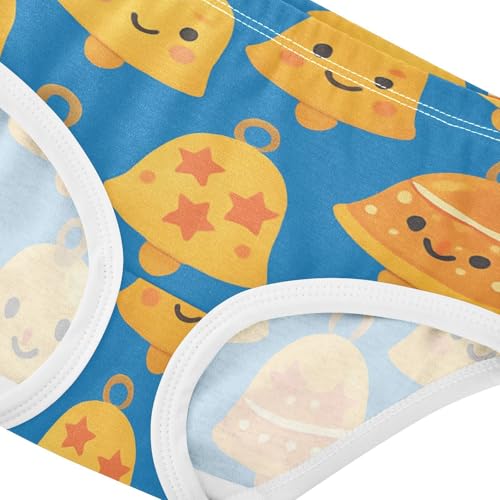 Girls' Triangle Panties Comfort Color for Kid Christmas Bells Pattern4