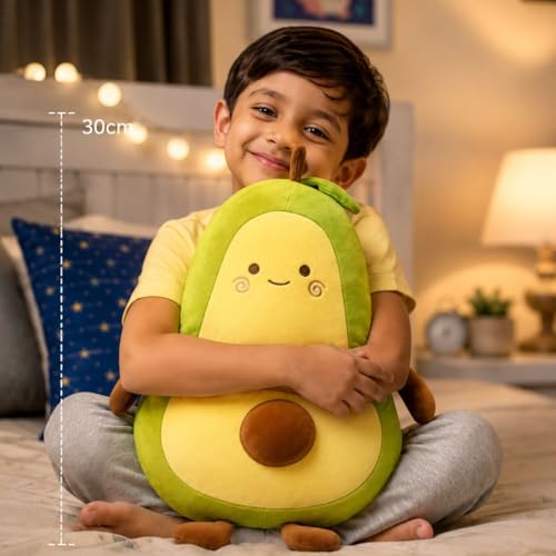 Image of Avocado 30cm | Ultra Soft Plush Stuffed Toy | Cute Hugging Pillow | Gift for Kids Boys Girls