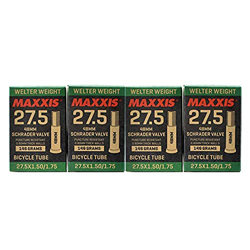 Maxxis Welter Weight 27.5 X 1.50-1.75 48Mm Bike Inner Tube Schrader Av, 4 Pack, Stb2215-4 #TOP9