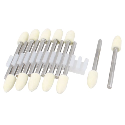 Aexit 3mm Drill Hole Abrasives 6mm Pointed Polishing Buffing Conical Mounted Felt bo-bs 12pcs Model:27as303qo752