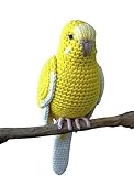 Yellow Budgie parakeet realistic stuffed animal toy (no Beard)