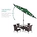 Best Choice Products 10ft Solar Polyester LED Lighted Patio Umbrella w/Tilt Adjustment and UV-Resistant Fabric - Green